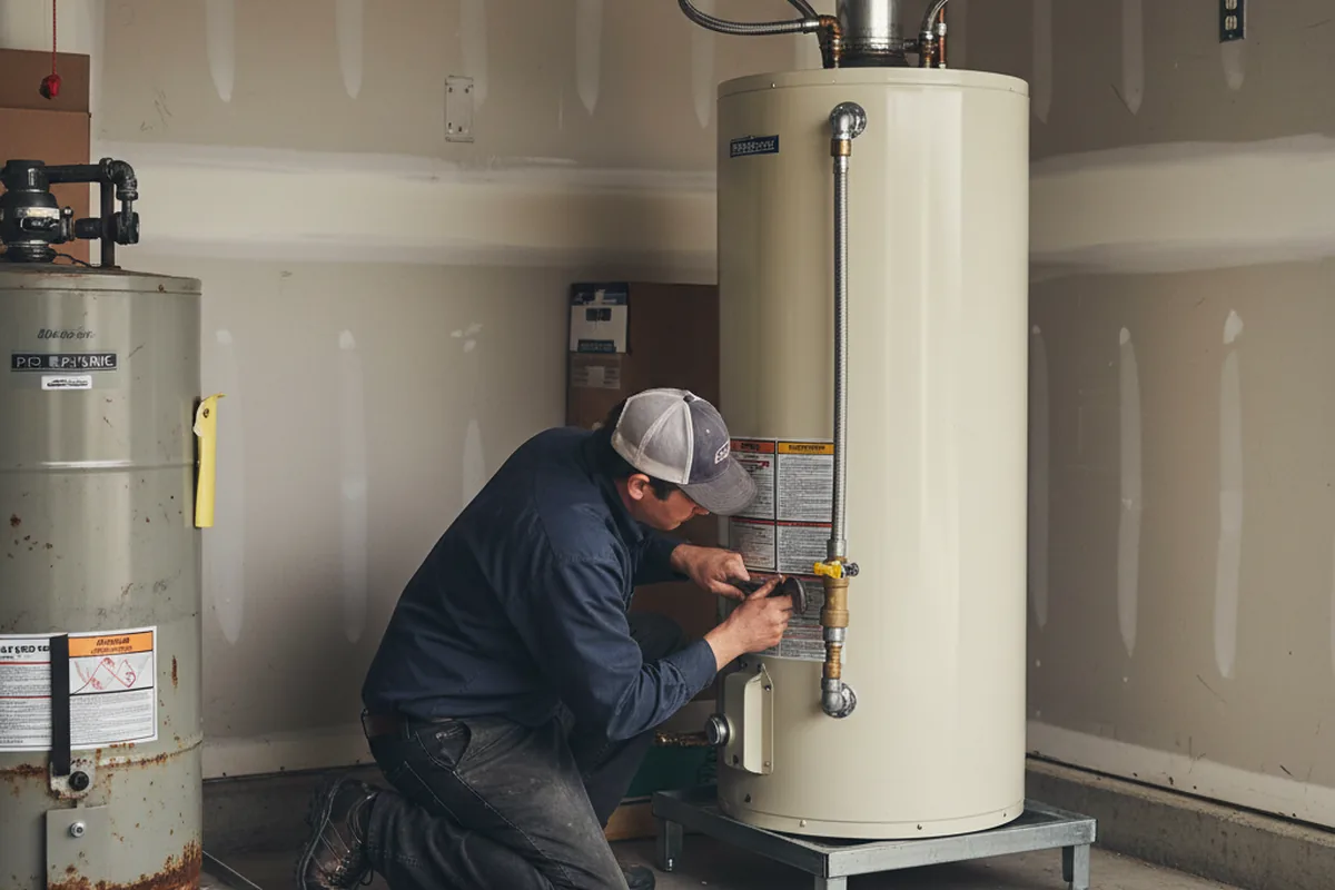 Water heater and shutoff valve replacement in Allenton